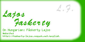 lajos faskerty business card
