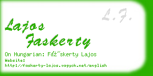 lajos faskerty business card